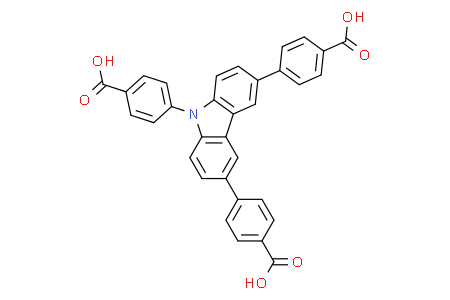 4,4',4''-(9H-Carbazole-3,6,9-triyl)tris[benzoic acid] 4,4',4''-(9H-咔唑-3,6,9-三基)三[苯甲酸]