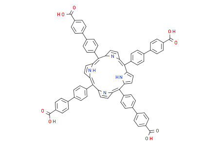 4-[4-[10,15,20-Tris[4-(4-carboxyphenyl)phenyl]-21,23-dihydroporphyrin-5-yl]phenyl]benzoic acid 4',4''',4''''',4'''''''-(21H,23H-卟吩-5,10,15,20-四基)四[[1,1'-聯苯]-4-羧酸]