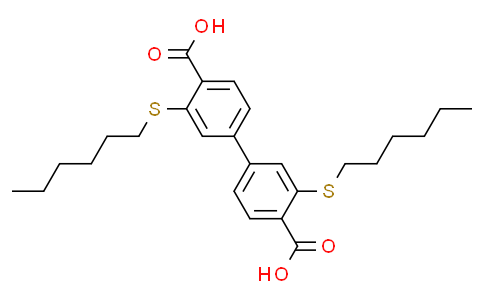 3,3'-bis(hexylthio)-[1,1'-biphenyl]-4,4'-dicarboxylic acid