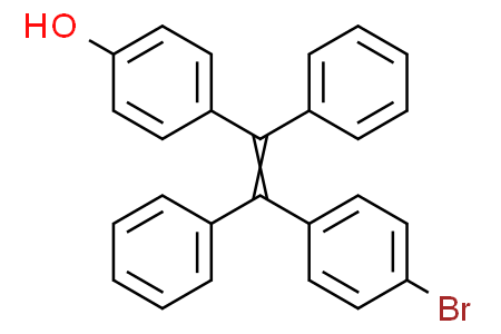 4-(2-(4-bromophenyl)-1,2-diphenylvinyl)phenol [1-苯基-1-(4-羥基苯)-2-苯基-2-(4-羥基苯)]乙烯