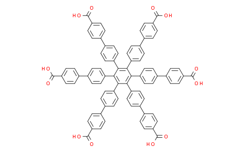 4-[4-[2,3,4,5,6-pentakis[4-(4-carboxyphenyl)phenyl]phenyl]phenyl]benzoic acid 1,2,3,4,5,6-六(4″-羧基聯苯基)苯