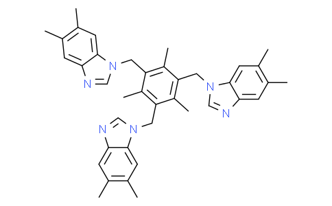 1,1',1"-((2,4,6-trimethylbenzene-1,3,5-triyl)tris(methylene))tris(5,6-dimethyl-1H-benzo[d]imidazole)