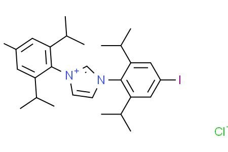1H-​Imidazolium, 1,​3-​bis[4-​iodo-​2,​6-​bis(1-​methylethyl)​phenyl]​-​, chloride (1:1)