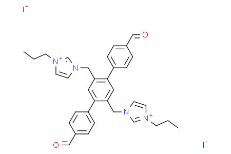 1,1'-((4,4''-diformyl-[1,1':4',1''-terphenyl]-2',5'-diyl)bis(methylene))bis(3-propyl-1H-imidazol-3-ium) iodide