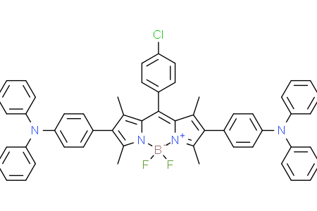 10-(4-chlorophenyl)-2,8-bis(4-(diphenylamino)phenyl)-5,5-difluoro-1,3,7,9-tetramethyl-5H-dipyrrolo[1,2-c:2',1'-f][1,3,2]diazaborinin-4-ium-5-uide