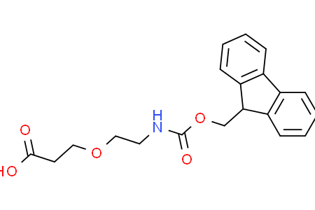 3-(2-((((9H-fluoren-9-yl)methoxy)carbonyl)amino)ethoxy)propanoic acid N-芴甲氧羰基-乙二醇-羧酸