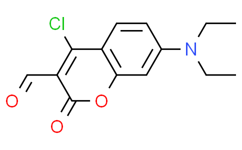 2H-1-Benzopyran-3-carboxaldehyde, 4-chloro-7-(diethylamino)-2-oxo- 7-(N,N-二乙基氨基)-4-氯香豆素-3-甲醛
