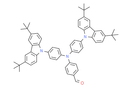 4-(bis(4-(3,6-di-tert-butyl-9H-carbazol-9-yl)phenyl)amino)benzaldehyde 4-{N,N-雙[4-(3,6-二叔丁基咔唑-9-基)苯基]氨基}苯甲醛