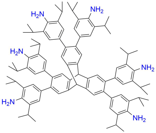 HDIATP 4,4',4",4"',4"",4'""-(9,10-dihydro-9,10-[1,2]benzenoanthracene-2,3,6,7,14,15-hexayl)hexakis(2,6-