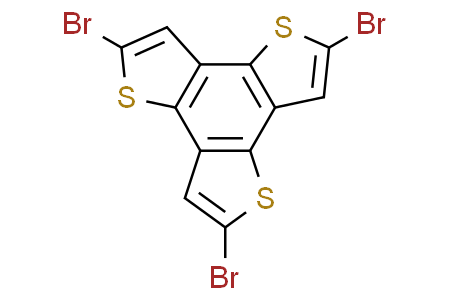 2,5,8-tribromobenzo[1,2-b:3,4-b':5,6-b"]trithiophene 2,5,8-三溴苯並[1,2-B:3,4-B':5,6-B“]三噻吩