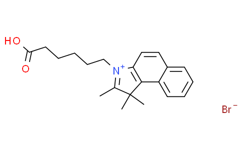 3-(5-carboxypentyl)-1,1,2-trimethyl-1H-benzo[e]indol-3-ium bromide
