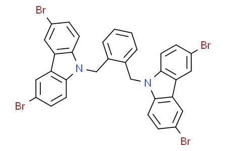 1,2-bis((3,6-dibromo-9H-carbazol-9-yl)methyl)benzene 1,2-雙[(3,6-二溴-9H-咔唑-9-基)甲基]苯