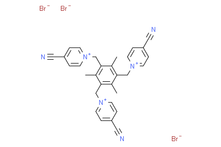 1,1',1''-((2,4,6-trimethylbenzene-1,3,5-triyl)tris(methylene))tris(4-cyanopyridin-1-ium) bromide