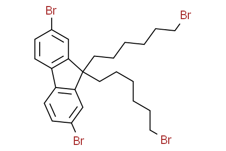 2,7-Dibromo-9,9-bis(6-bromohexyl)fluorene 2,7-二溴-9,9-二(6-溴己基)芴