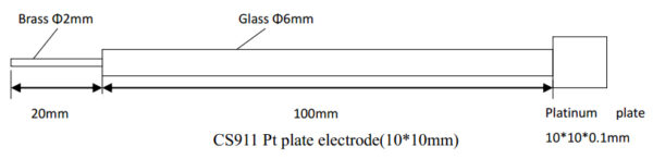 Platinum plate counter electrode (CS911) 鉑闆對電極：圖片 2